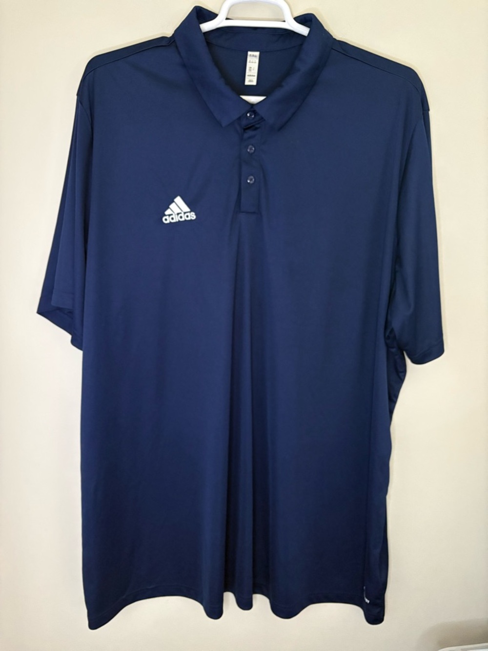 Adidas AeroReady Polo Shirt Navy Blue 4XLT Big Tall Logo Golf
